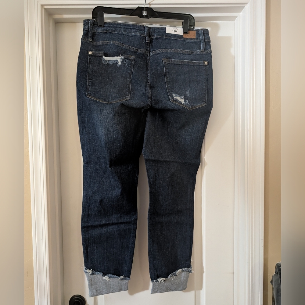 Judy Blue Skinny Destroyed Jeans Size 18W - Picture 2 of 4
